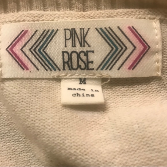 Pink Rose Crew Neck Sweater - Picture 5 of 5